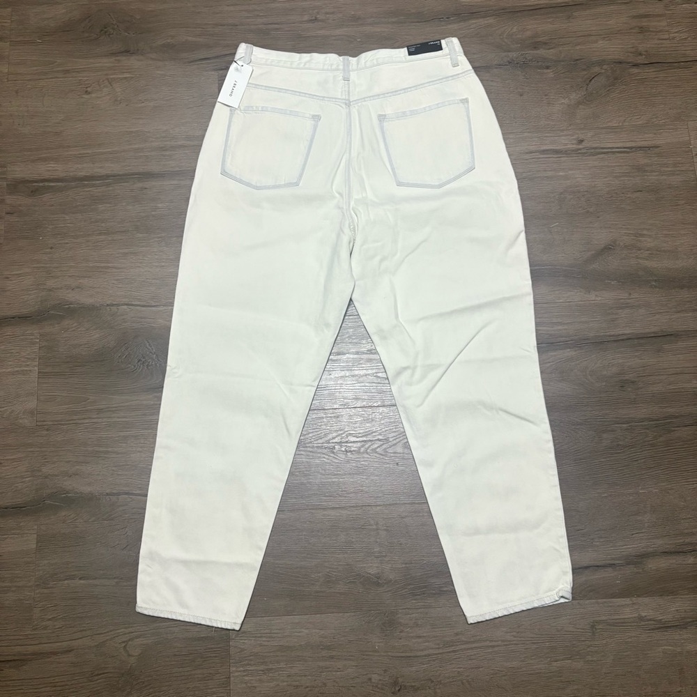 J Brand Pleated Peg High-Rise Tapered Jeans White Women’s Size 31 NWT NEW - Picture 3 of 6